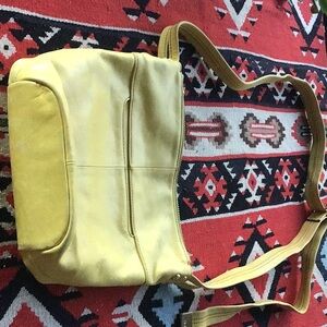 Yellow leather Hobo bag